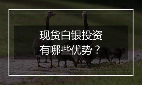 现货白银投资有哪些优势?