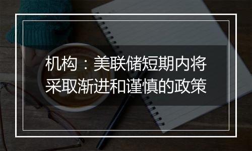 机构:美联储短期内将采取渐进和谨慎的政策