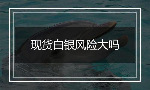 现货白银风险大吗