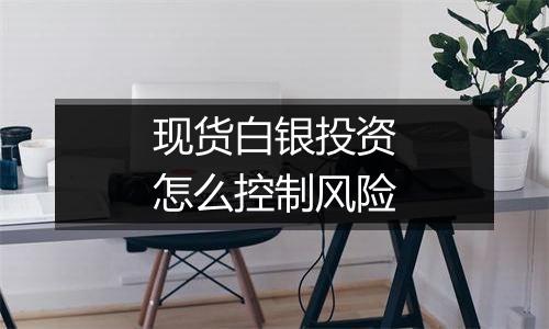 现货白银投资怎么控制风险