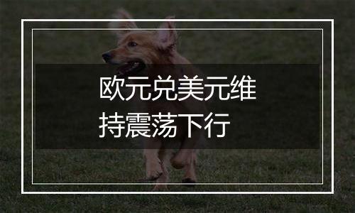 欧元兑美元维持震荡下行