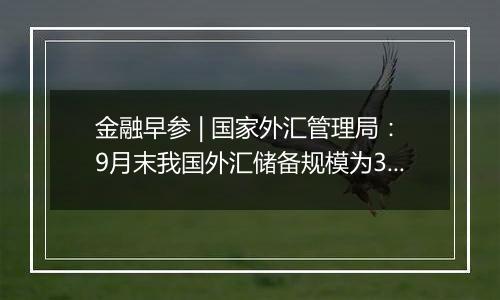金融早参 | 国家外汇管理局:9月末我国外汇储备规模为33164亿美元
