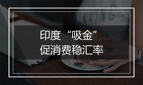 印度“吸金”促消费稳汇率