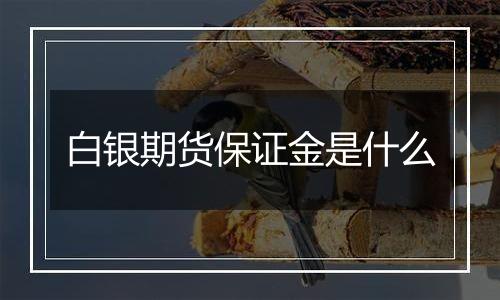 白银期货保证金是什么