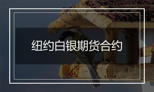 纽约白银期货合约