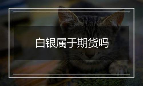 白银属于期货吗