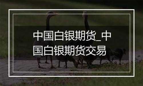 中国白银期货_中国白银期货交易