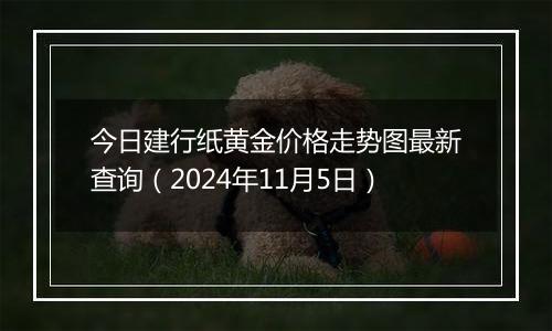 今日建行纸黄金价格走势图最新查询(2024年11月5日)