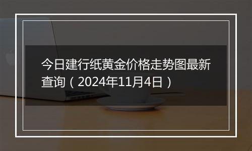 今日建行纸黄金价格走势图最新查询(2024年11月4日)