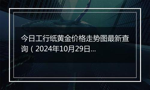 今日工行纸黄金价格走势图最新查询(2024年10月29日)