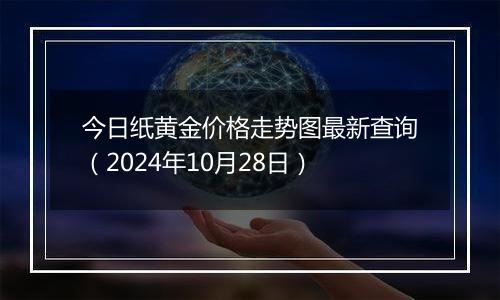 今日纸黄金价格走势图最新查询(2024年10月28日)