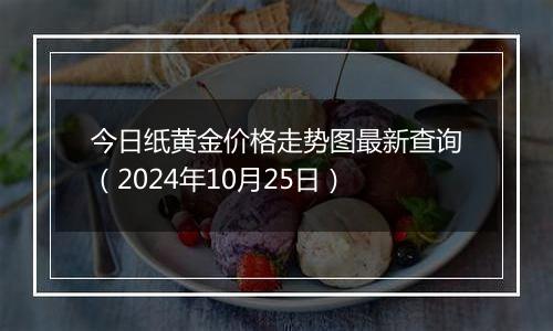今日纸黄金价格走势图最新查询(2024年10月25日)