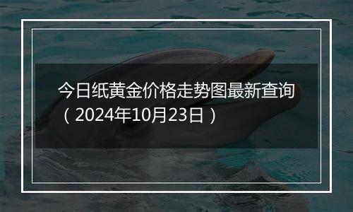 今日纸黄金价格走势图最新查询(2024年10月23日)