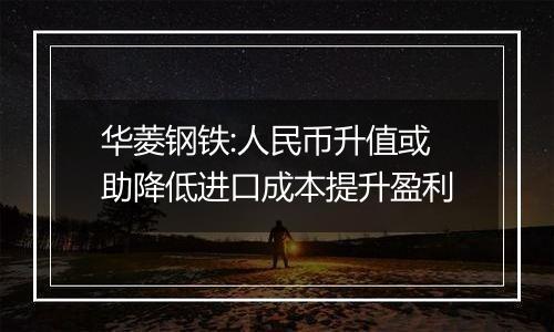 华菱钢铁:人民币升值或助降低进口成本提升盈利