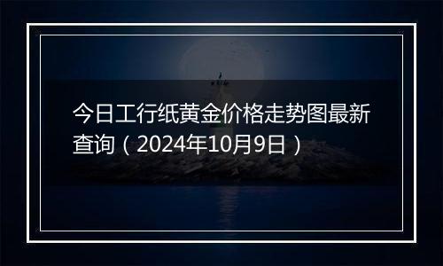 今日工行纸黄金价格走势图最新查询(2024年10月9日)