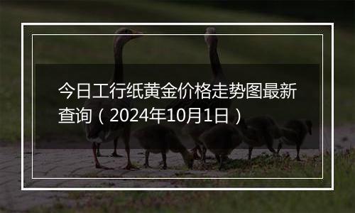 今日工行纸黄金价格走势图最新查询（2024年10月1日）