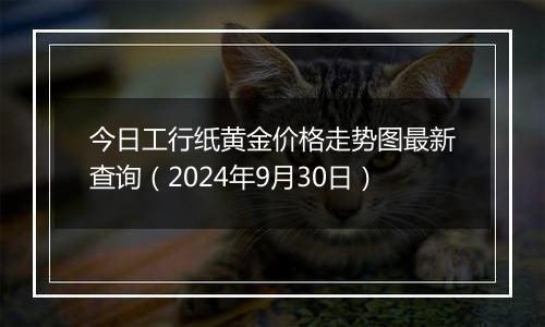 今日工行纸黄金价格走势图最新查询（2024年9月30日）