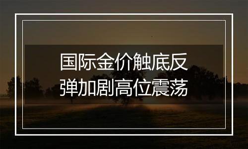 国际金价触底反弹加剧高位震荡