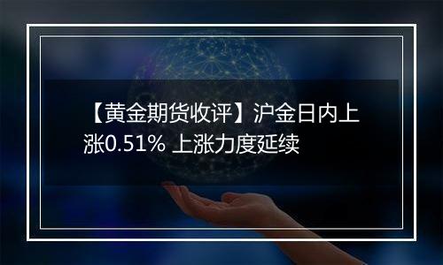 【黄金期货收评】沪金日内上涨0.51% 上涨力度延续