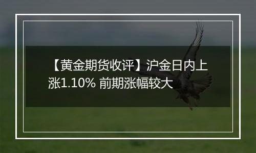【黄金期货收评】沪金日内上涨1.10% 前期涨幅较大