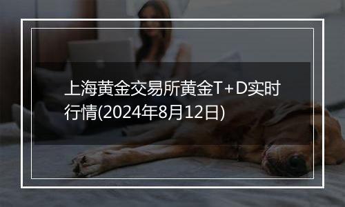 上海黄金交易所黄金T+D实时行情(2024年8月12日)