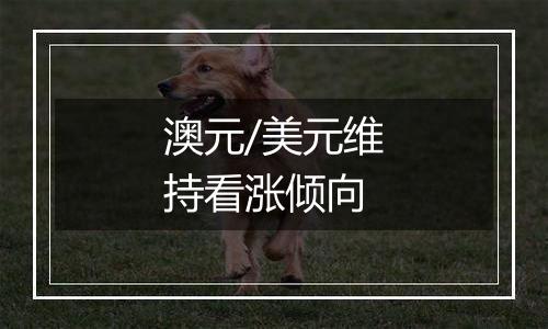 澳元/美元维持看涨倾向