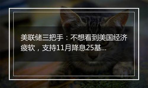 美联储三把手:不想看到美国经济疲软,支持11月降息25基点