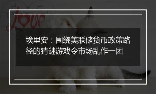 埃里安:围绕美联储货币政策路径的猜谜游戏令市场乱作一团