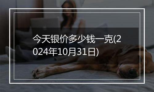 今天银价多少钱一克(2024年10月31日)