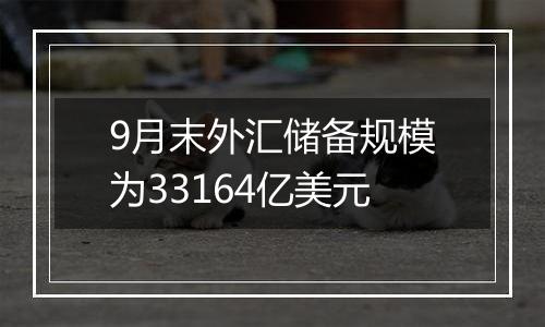 9月末外汇储备规模为33164亿美元