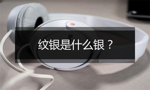 纹银是什么银?
