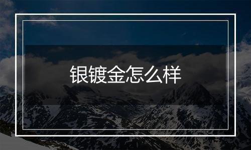 银镀金怎么样
