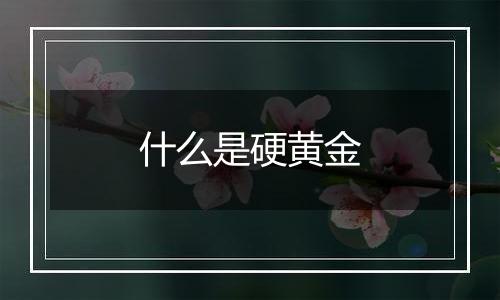 什么是硬黄金