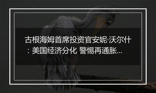 古根海姆首席投资官安妮·沃尔什:美国经济分化 警惕再通胀和地缘政治风险