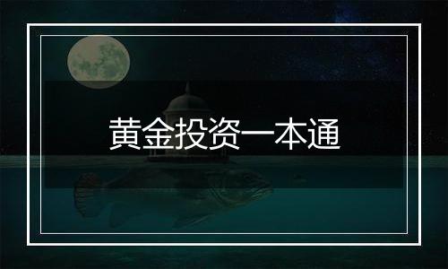 黄金投资一本通
