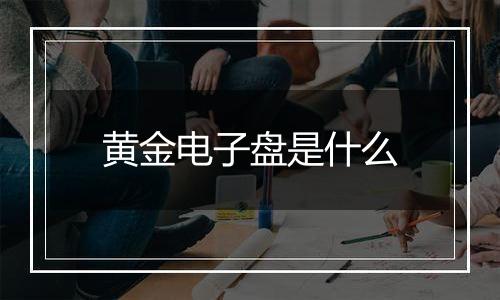 黄金电子盘是什么