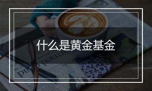 什么是黄金基金