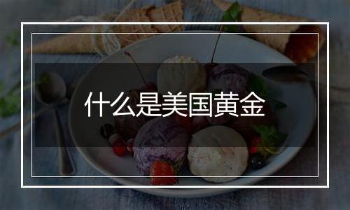 什么是美国黄金