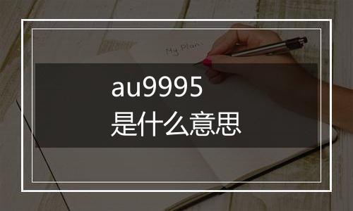 au9995是什么意思