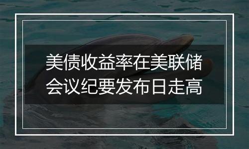 美债收益率在美联储会议纪要发布日走高