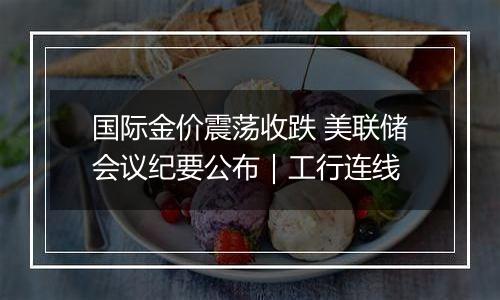 国际金价震荡收跌 美联储会议纪要公布|工行连线