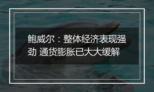 鲍威尔:整体经济表现强劲 通货膨胀已大大缓解