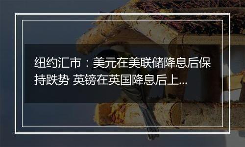 纽约汇市:美元在美联储降息后保持跌势 英镑在英国降息后上涨
