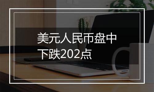 美元人民币盘中下跌202点