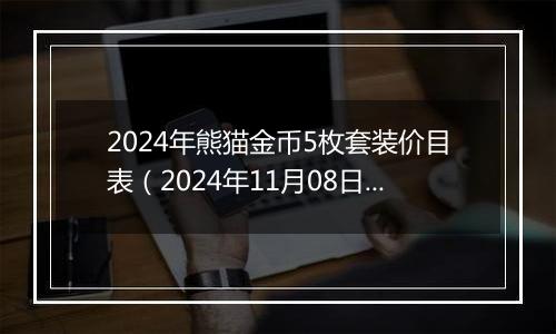 2024年熊猫金币5枚套装价目表（2024年11月08日）