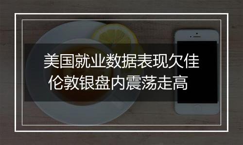美国就业数据表现欠佳 伦敦银盘内震荡走高