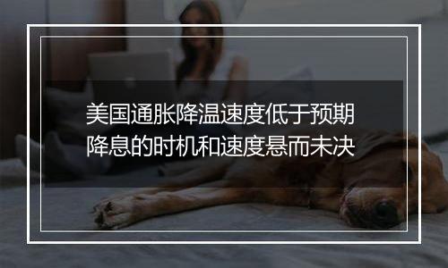 美国通胀降温速度低于预期 降息的时机和速度悬而未决