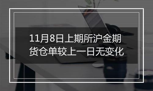 11月8日上期所沪金期货仓单较上一日无变化