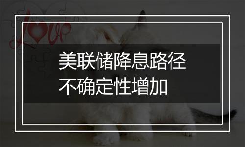 美联储降息路径不确定性增加