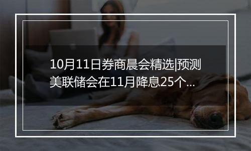 10月11日券商晨会精选|预测美联储会在11月降息25个基点,看好这些板块潜力